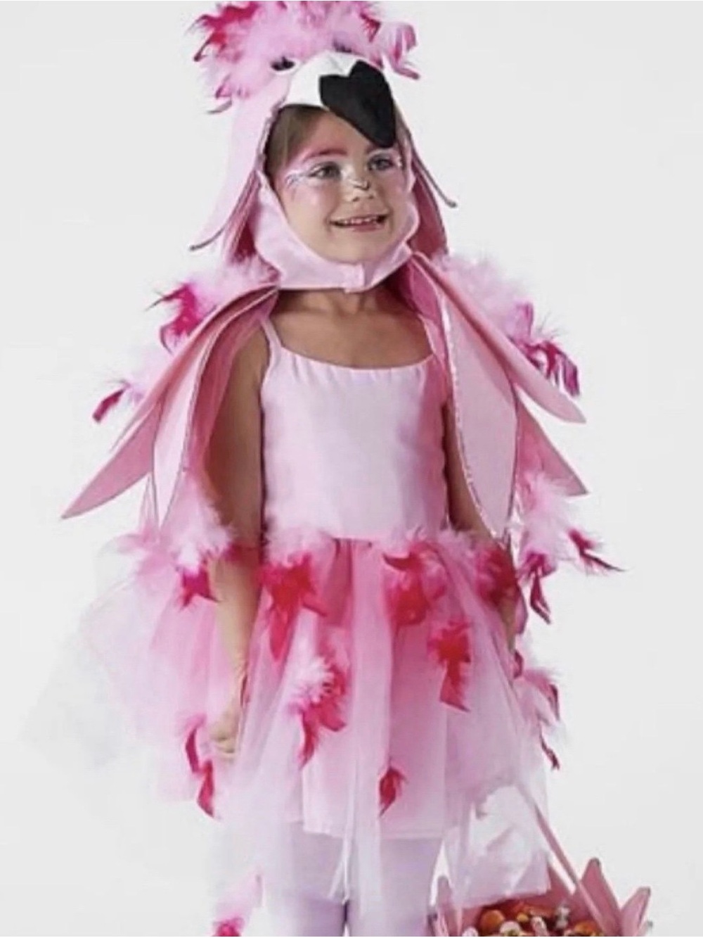 Pottery Barn Kids 2pc Flamingo TuTu Costume Dress w/headpiece Sz 4-6